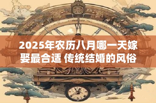 2025年农历八月哪一天嫁娶最合适 传统结婚的风俗流程