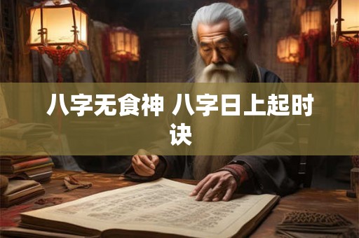八字无食神 八字日上起时诀