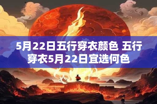 5月22日五行穿衣颜色 五行穿衣5月22日宜选何色