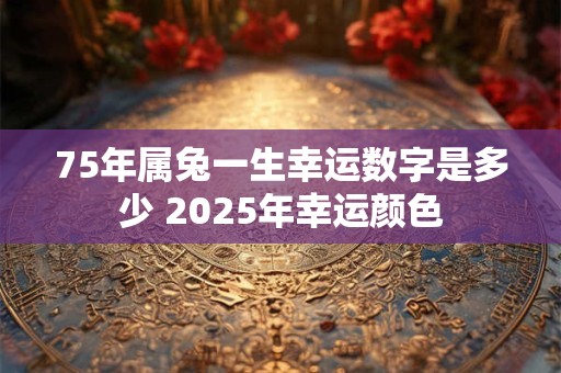 75年属兔一生幸运数字是多少 2025年幸运颜色