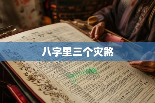 八字里三个灾煞