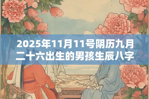 2025年11月11号阴历九月二十六出生的男孩生辰八字起名 2025年11月11号阴历九月二十六出生的男孩生辰八字起名