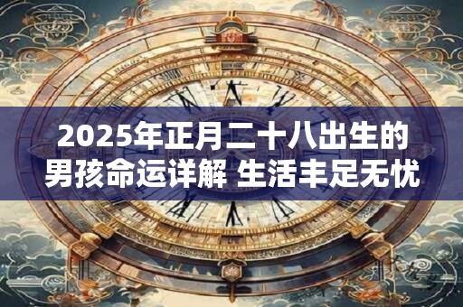 2025年正月二十八出生的男孩命运详解 生活丰足无忧 2025年正月二十八出生的男孩命运详解 生活丰足无忧