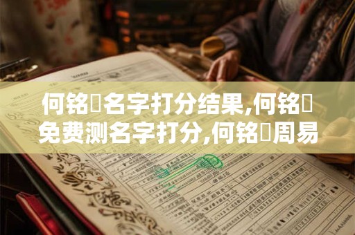 何铭瑄名字打分结果,何铭瑄免费测名字打分,何铭瑄周易免费测名字打分