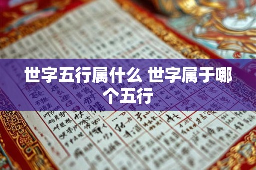 世字五行属什么 世字属于哪个五行 世字五行属什么 世字属于哪个五行