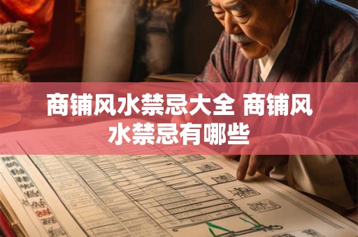 商铺风水禁忌大全 商铺风水禁忌有哪些