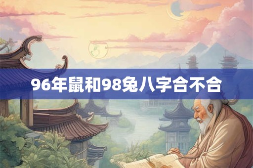 96年鼠和98兔八字合不合