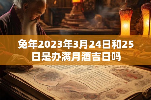 兔年2023年3月24日和25日是办满月酒吉日吗
