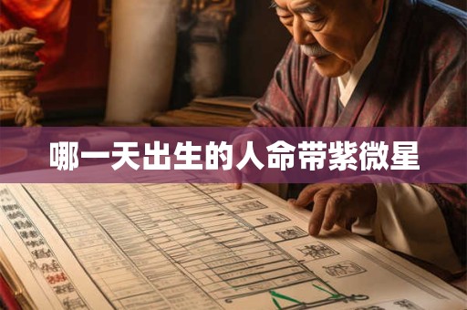 哪一天出生的人命带紫微星