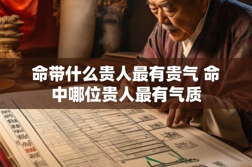 命带什么贵人最有贵气 命中哪位贵人最有气质