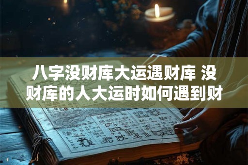 八字没财库大运遇财库 没财库的人大运时如何遇到财库