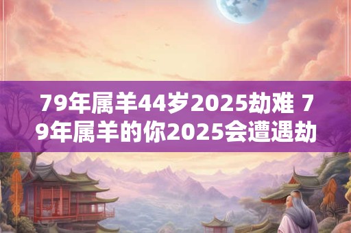 79年属羊44岁2025劫难 79年属羊的你2025会遭遇劫难吗