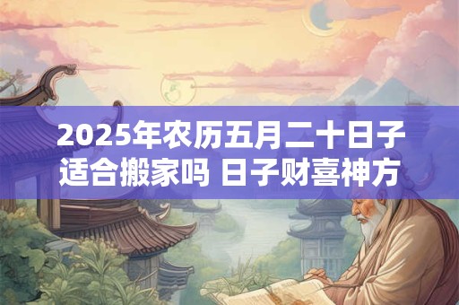 2025年农历五月二十日子适合搬家吗 日子财喜神方位