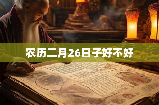农历二月26日子好不好