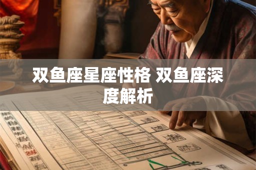 双鱼座星座性格 双鱼座深度解析