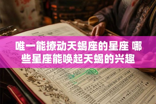 唯一能撩动天蝎座的星座 哪些星座能唤起天蝎的兴趣