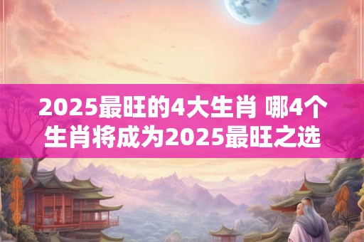 2025最旺的4大生肖 哪4个生肖将成为2025最旺之选