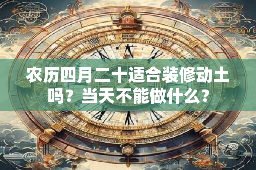 农历四月二十适合装修动土吗?当天不能做什么? 农历四月二十适合装修动土吗?当天不能做什么?
