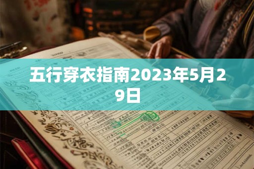 五行穿衣指南2023年5月29日