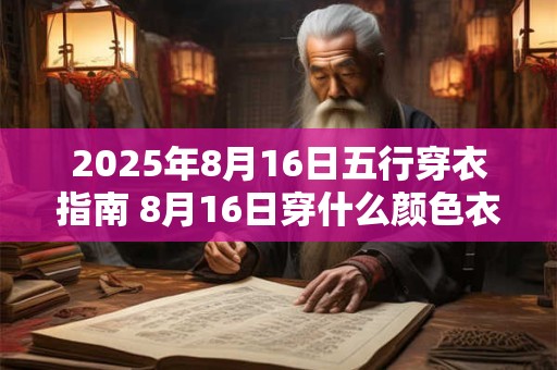 2025年8月16日五行穿衣指南 8月16日穿什么颜色衣服最旺运