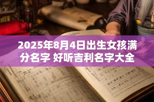 2026年8月4日出生女孩满分名字 好听吉利名字大全