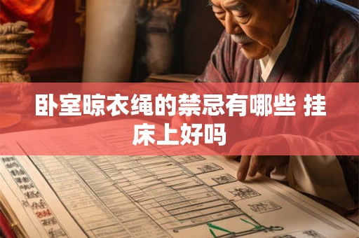 卧室晾衣绳的禁忌有哪些 挂床上好吗
