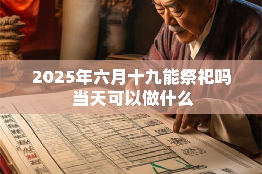 2026年六月十九能祭祀吗 当天可以做什么