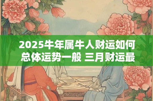 2025牛年属牛人财运如何 总体运势一般 三月财运最好