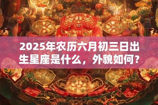 2025年农历六月初三日出生星座是什么，外貌如何？