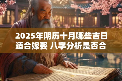 2025年阴历十月哪些吉日适合嫁娶 八字分析是否合适 2025年阴历十月哪些吉日适合嫁娶 八字分析是否合适