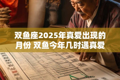 双鱼座2025年真爱出现的月份 双鱼今年几时遇真爱