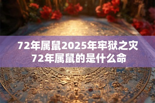72年属鼠2025年牢狱之灾 72年属鼠的是什么命