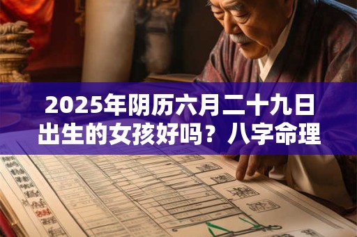 2025年阴历六月二十九日出生的女孩好吗?八字命理分析 2025年阴历六月二十九日出生的女孩好吗?八字命理分析