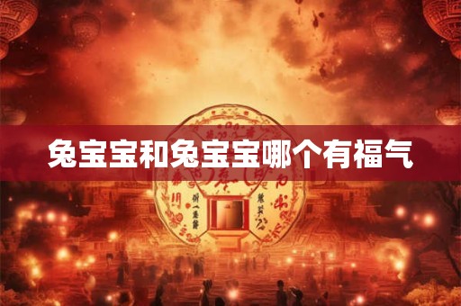 兔宝宝和兔宝宝哪个有福气