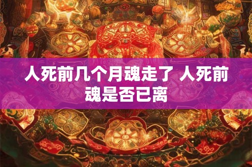 人死前几个月魂走了 人死前魂是否已离