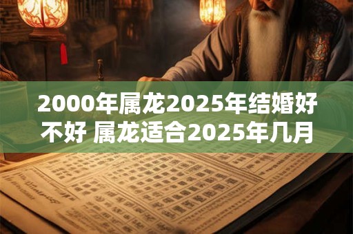 2000年属龙2025年结婚好不好 属龙适合2025年几月结婚 2000年属龙2025年结婚好不好 属龙适合2025年几月结婚