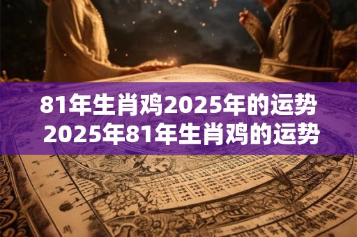 81年生肖鸡2025年的运势 2025年81年生肖鸡的运势如何