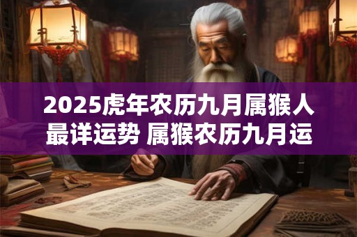 2025虎年农历九月属猴人最详运势 属猴农历九月运势怎么样 2025虎年农历九月属猴人最详运势 属猴农历九月运势怎么样