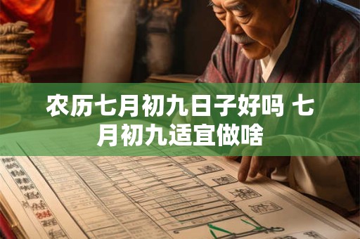 农历七月初九日子好吗 七月初九适宜做啥