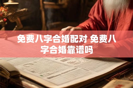 免费八字合婚配对 免费八字合婚靠谱吗