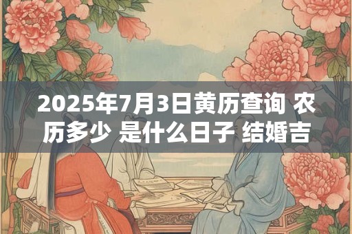 2025年7月3日黄历查询 农历多少 是什么日子 结婚吉时 2025年7月3日黄历查询 农历多少 是什么日子 结婚吉时