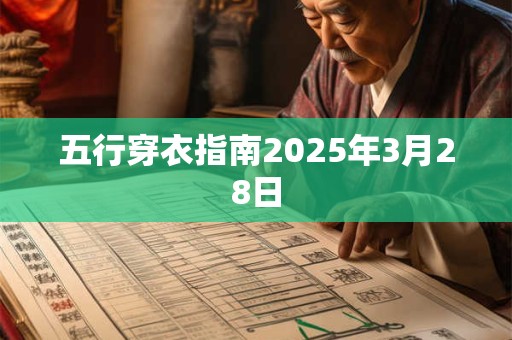 五行穿衣指南2025年3月28日
