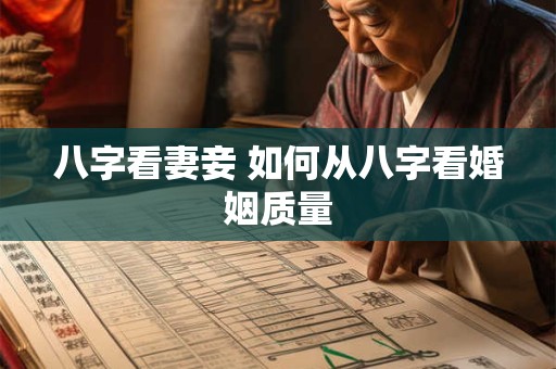 八字看妻妾 如何从八字看婚姻质量