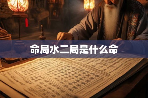 命局水二局是什么命