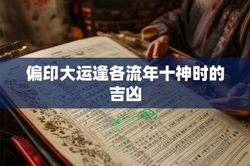 偏印大运逢各流年十神时的吉凶 偏印大运逢各流年十神时的吉凶