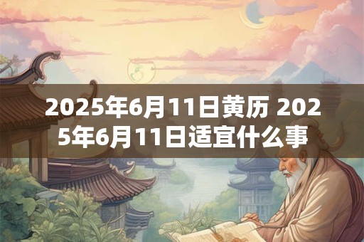 2025年6月11日黄历 2025年6月11日适宜什么事