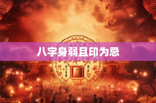 八字身弱且印为忌