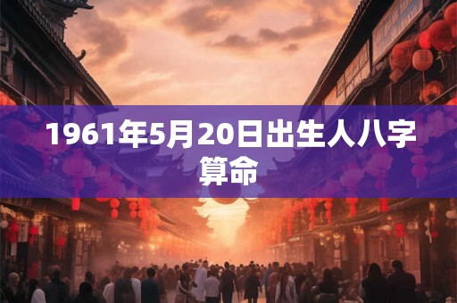 1961年5月20日出生人八字算命