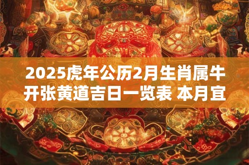 2025虎年公历2月生肖属牛开张黄道吉日一览表 本月宜忌
