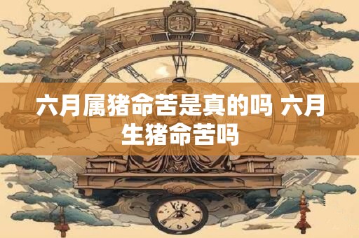 六月属猪命苦是真的吗 六月生猪命苦吗